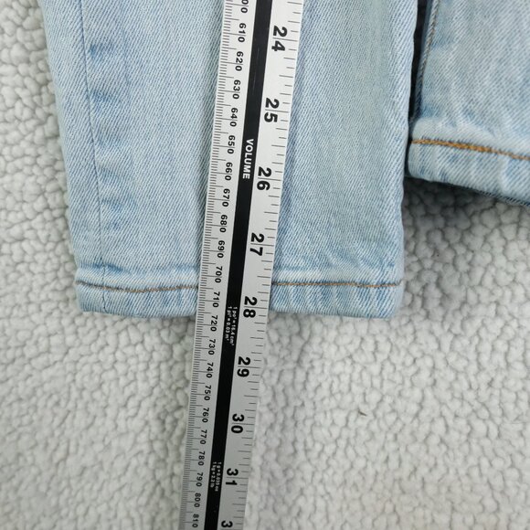 Levis 501S Jeans Womens 29 28L Blue Light Wash Straight Leg Button Fly - Picture 9 of 13